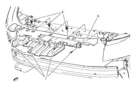 Chevrolet Cruze. Radiator Grille Reinforcement Support Replacement