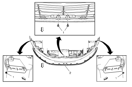 Chevrolet Cruze. Front Bumper Fascia Air Deflector Replacement