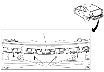 Chevrolet Cruze. Rear Bumper Fascia Guide Replacement