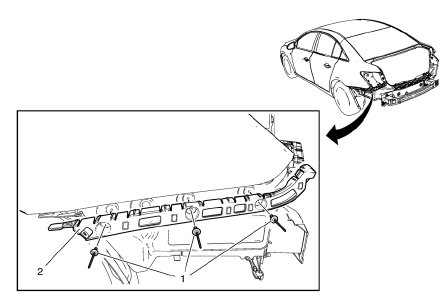 Chevrolet Cruze. Rear Bumper Fascia Outer Guide Replacement