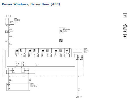 Chevrolet Cruze. Moveable Window Schematics