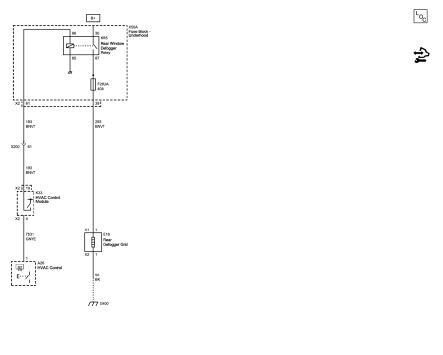 Chevrolet Cruze. Defogger Schematics