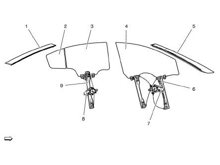 Chevrolet Cruze. Window System Component Views