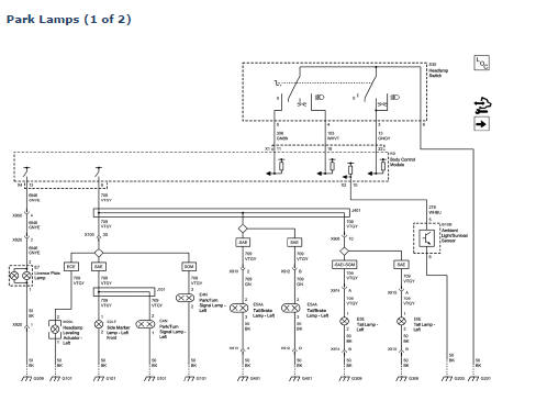 Chevrolet Cruze. Headlights/Daytime Running Lights (DRL) Schematics