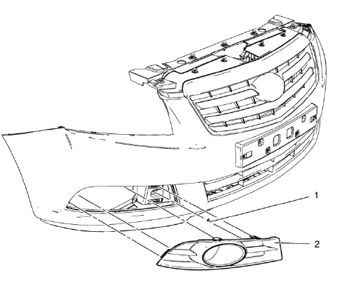 Chevrolet Cruze. Front Fog Lamp Bezel Replacement