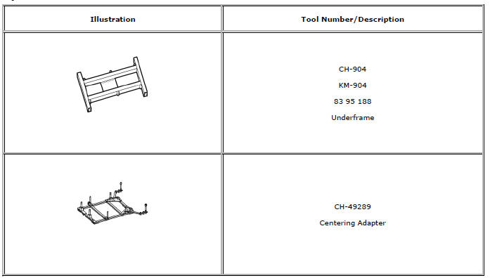 Chevrolet Cruze. Special Tools and Equipment