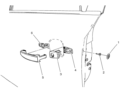 Chevrolet Cruze. Front Side Door Outside Handle Replacement
