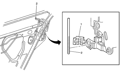 Chevrolet Cruze. Front Side Door Outside Handle Rod Adjustment