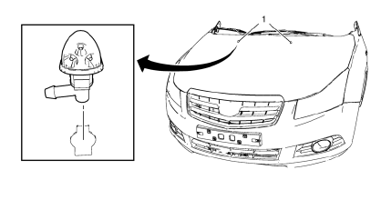 Chevrolet Cruze. Windshield Washer Nozzle Replacement