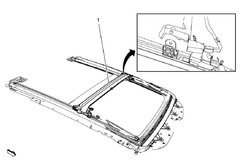 Chevrolet Cruze. Sunroof Housing Drain Gutter Replacement