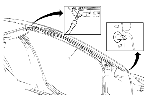 Chevrolet Cruze. Sunroof Housing Front Drain Hose Replacement