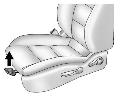 To adjust a manual seat: