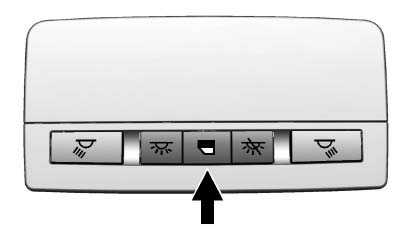 The dome lamp controls are located in the headliner.