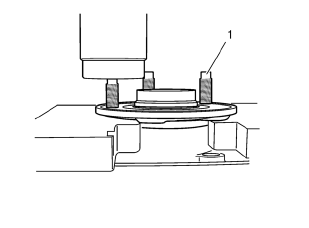 Caution: Support the brake caliper with heavy mechanic wire, or