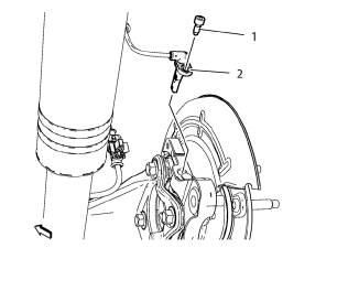 Caution: Support the brake caliper with heavy mechanic wire, or