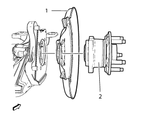Chevrolet Cruze. Rear Wheel Bearing and Hub Replacement (Disc Brake)