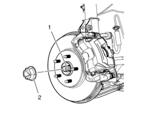 Note: DO NOT re-use the wheel drive shaft nut. Discard the nut and