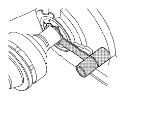 Note: In order to prevent lubricant leaks, use care when