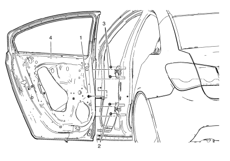 Chevrolet Cruze. Rear Side Door Replacement