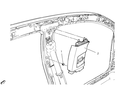 Chevrolet Cruze. Center Pillar Upper Garnish Molding Replacement