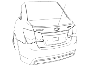 Chevrolet Cruze. Rear Compartment Lid Emblem/Nameplate Replacement (Bowtie)