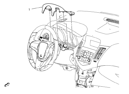 Chevrolet Cruze. Steering Column Upper Trim Cover Replacement