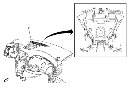 Chevrolet Cruze. Instrument Panel Upper Trim Pad Insert Replacement