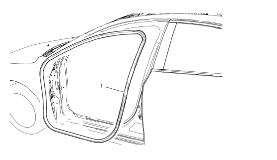Chevrolet Cruze. Front Side Door Weatherstrip Replacement - Body Side