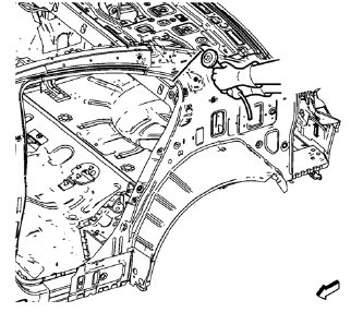 Note: Do not damage any other panels or reinforcements.